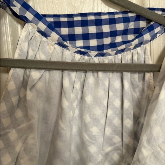 J.Crew Gingham High-Neck Cotton Poplin Jumpsuit in blue and white - Picture 7 of 10